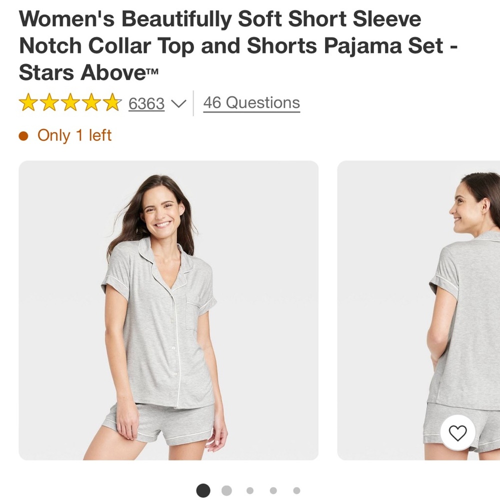 ❤️ 3 for $10 must bundle 3
Shorts Pajama Set - Stars Above